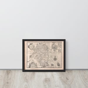 John Speed 1610 Map of Leinster – Historic Irish Province & Dublin – Framed Wall Art