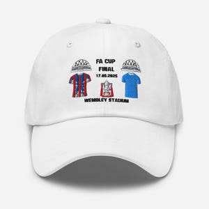 Limited Edition FA Cup Endrunde 2025 Dad Hat – Crystal Palace vs Manchester City | Wembley bestickte Kappe | Verstellbare Fußball-Fanmütze