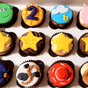Unofficial Toy Story Cupcake Toppers Edible Fondant! x12
