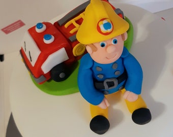 Unofficial Fireman Handmade Cake Toppers
