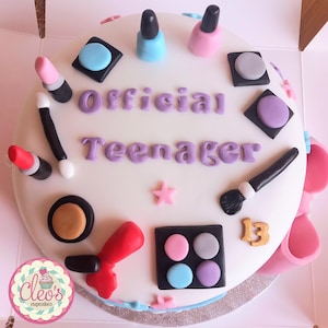 Edible Make Up Handmade Cake Topper