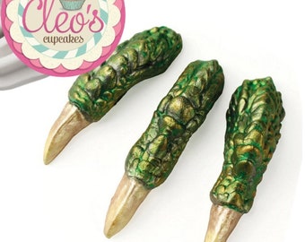 Handmade Dinosaur Claws Fondant Edible Cake Topper