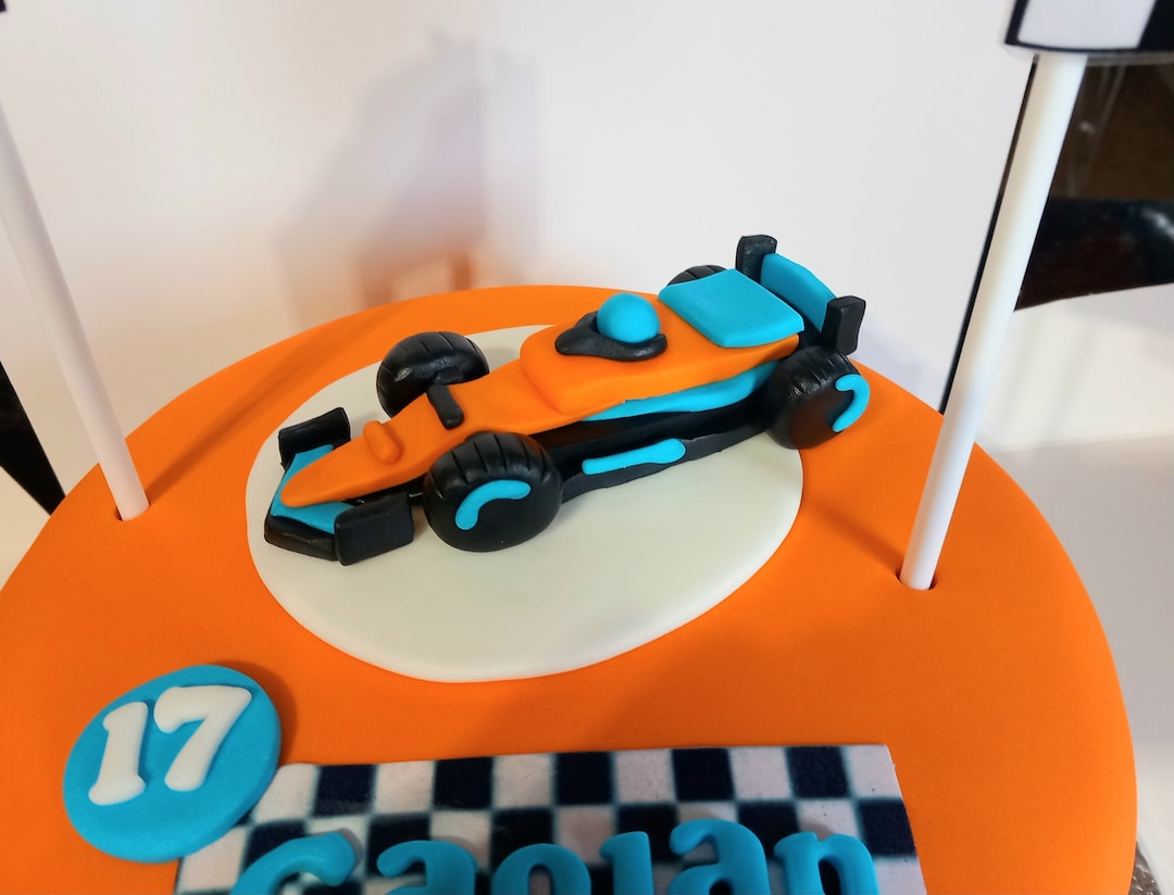 Unofficial F1 Race Car Edible Cake Topper, Fondant, Handmade Etsy UK