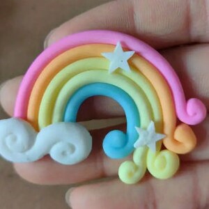 Rainbow Cupcake Toppers Handmade and Edible!