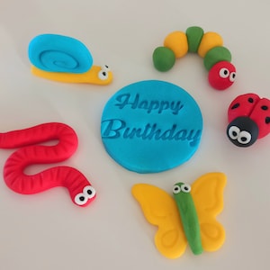 Fondant Bugs Edible and Handmade Cake Topper