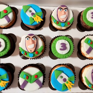 Spaceman Cupcake toppers, Fondant Edible