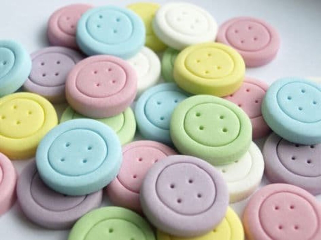 Edible Fondant Buttons, Any Colour! - Etsy