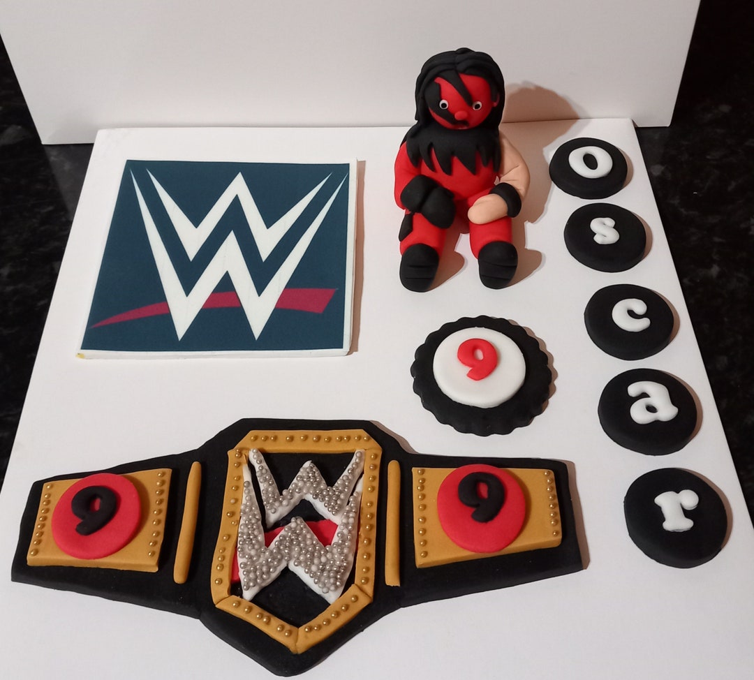Wrestling Cake Toppers Edible Etsy