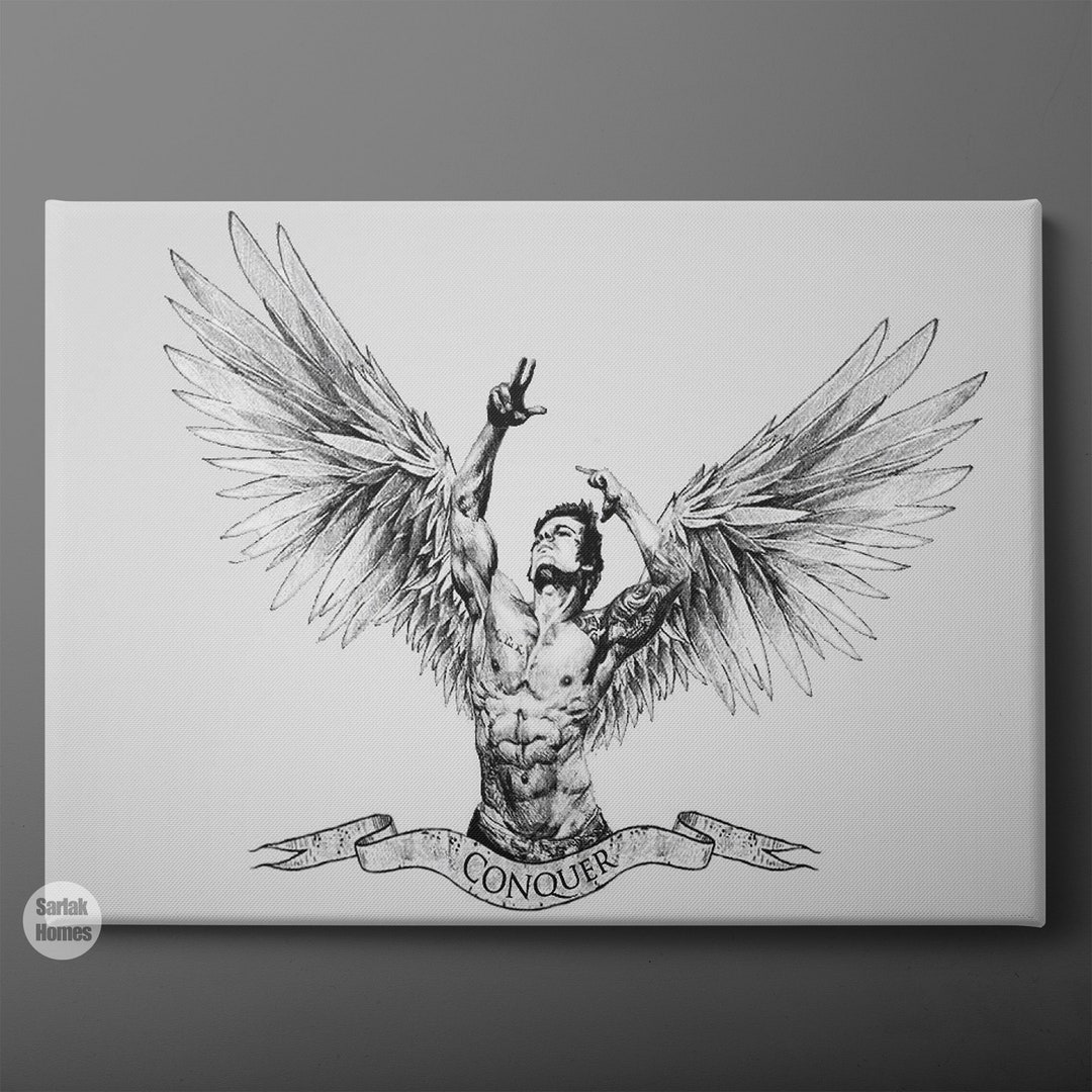 Zyzz Canvas Print, Zyzz Wall Art, Zyzz Conquer Print, Zyzz Conquer