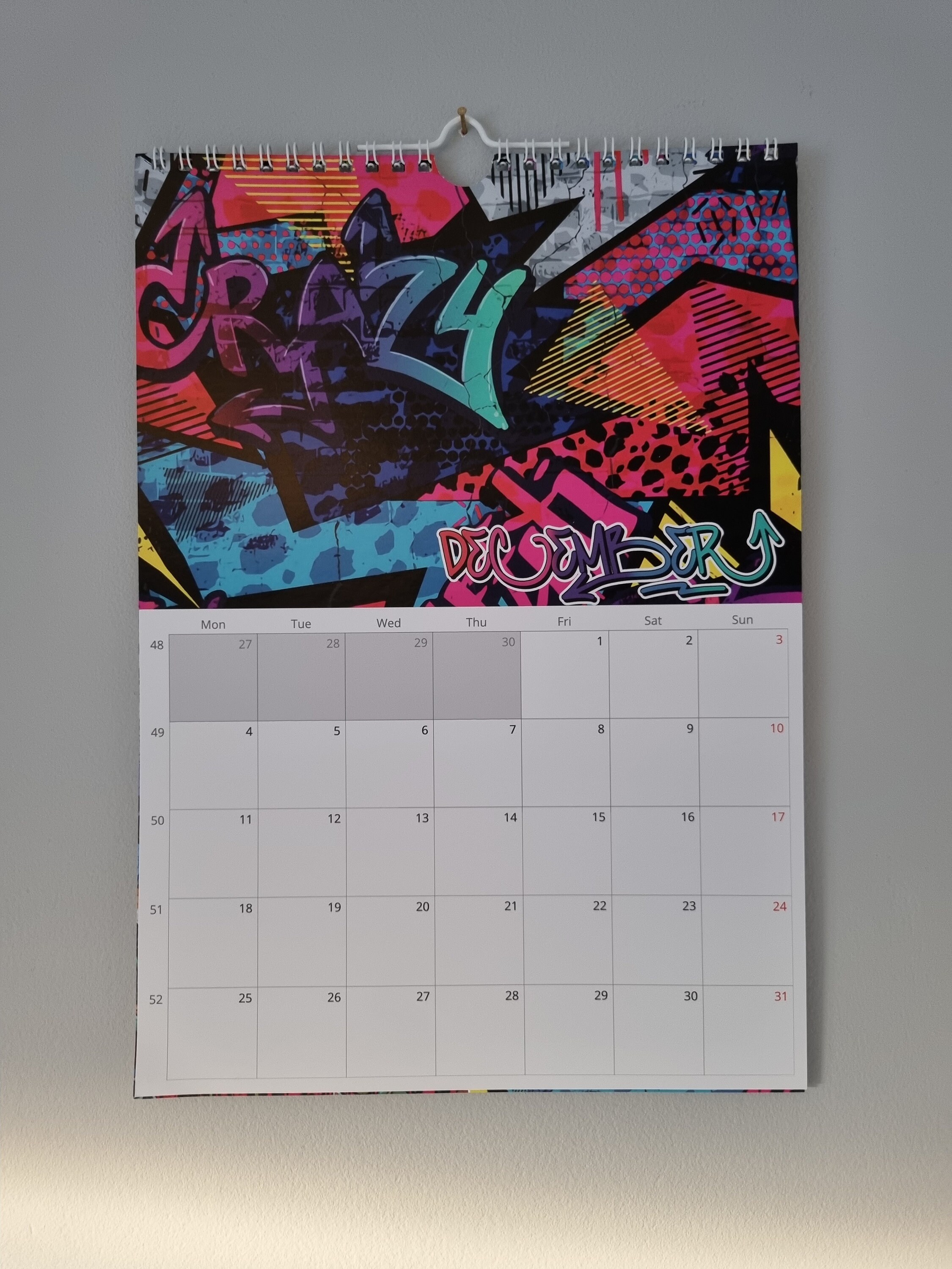 Graffiti Art Calendar 2024 Graffiti Wall Calendar 2024 Wall Calendar