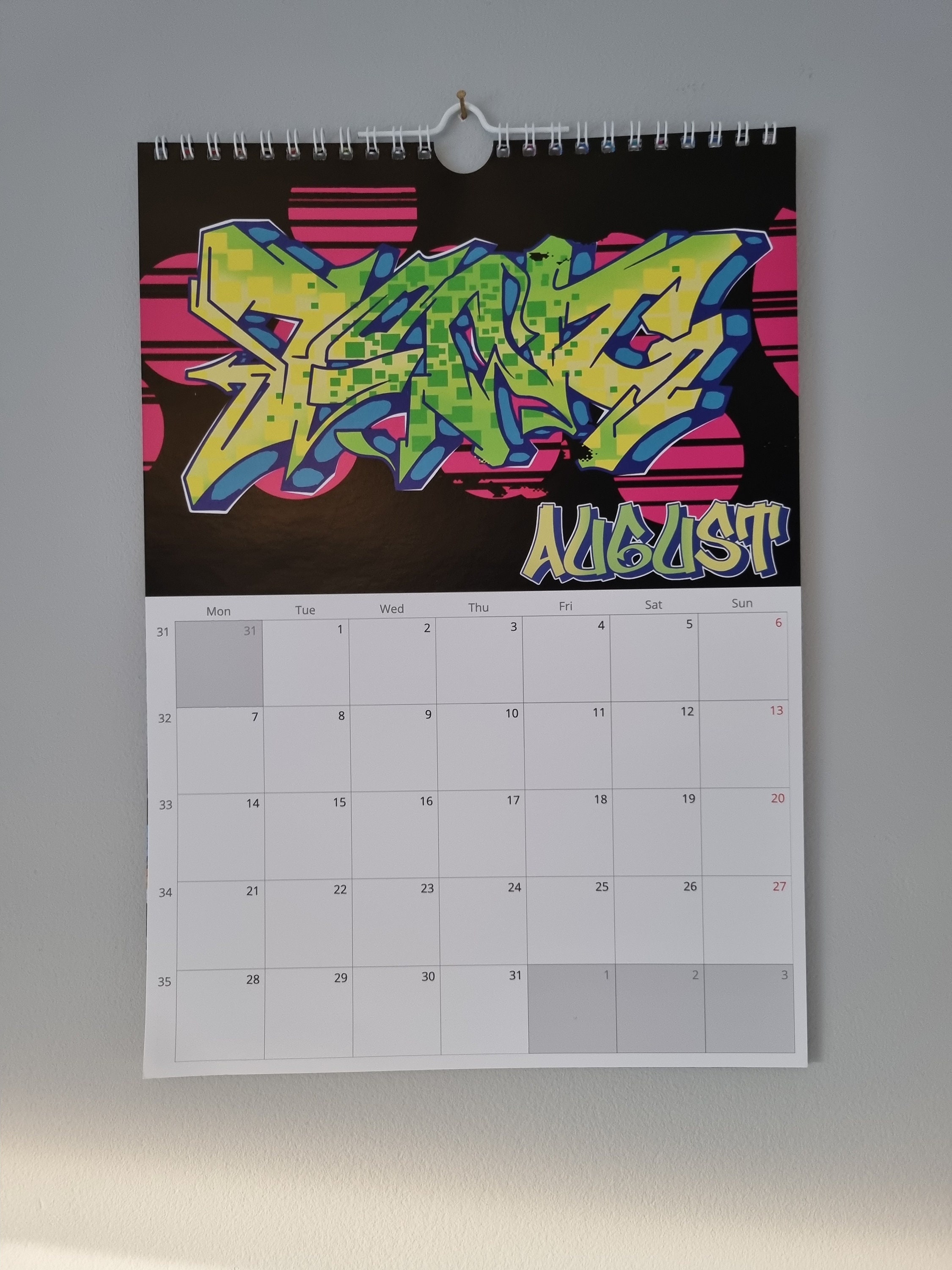 Graffiti Art Calendar 2024 Graffiti Wall Calendar 2024 Wall Calendar