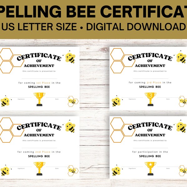 2nd Place Certificate Etsy