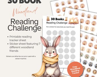 Cozy Woodland 30 Day Reading Challenge Tracker