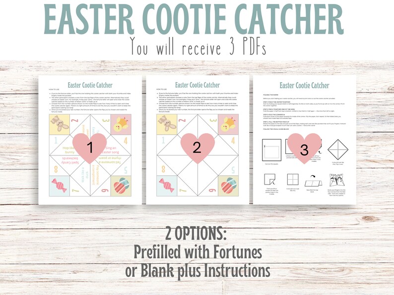 Printable Easter Cootie Catcher Cootie Catcher Template Kids Easter ...