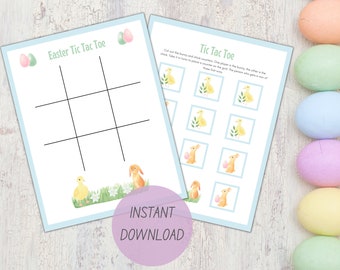Tic Tac Toe Printable Easter Game for Easter | PDF Download