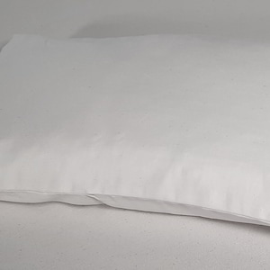 Housse de coussin cervical en coton biologique, 25 x 40 cm en 8 couleurs Satin Naturweiß