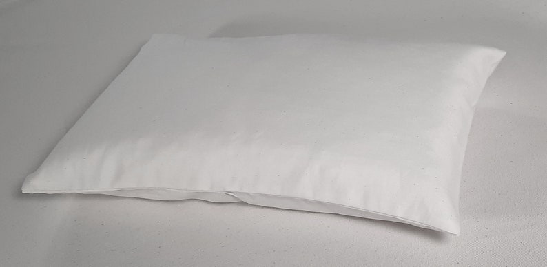 Housse de coussin cervical en coton biologique, 25 x 40 cm en 8 couleurs Satin Naturweiß