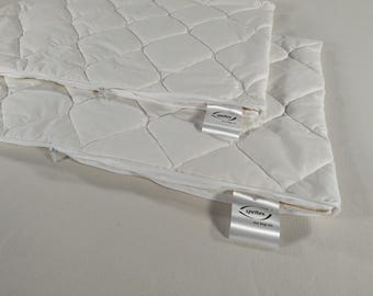 Comfort quilted cover, 100% organic cotton - removable, washable - extra padding for pillow