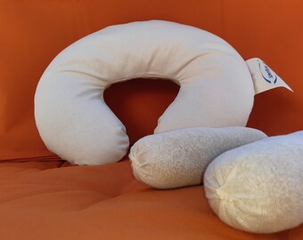 Neck pillow with millet hulls or spelt husks + two extra volume cushions, inner dimensions approx. 38 x 48 cm