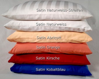 Pillow cover cotton in organic quality, in 3 sizes and 8 colors
