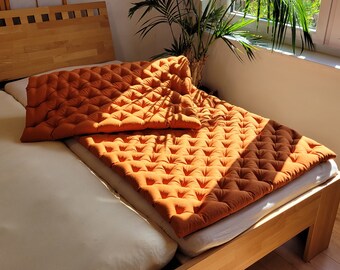 Mattress topper, sleeping mat with millet, spelt or buckwheat hulls: 200 cm long, 60 – 140 cm wide, 3 cm thick, sleeping comfort & sleeping climate