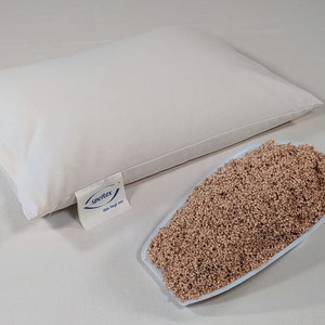 Pillows and travel pillows made from organic millet husks with rubber in three sizes image 6