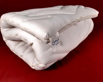 6 cm mattress topper with filling chambers, filling: millet hulls or spelt husks with rubber
