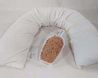 170 x 28 cm speltex® Bio Stillkissen oder schlankes Seitenschläferkissen, vier Natur-Füllungen wahlweise, waschbar, stabil, staubfrei