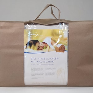 Pillows and travel pillows made from organic millet husks with rubber in three sizes image 2