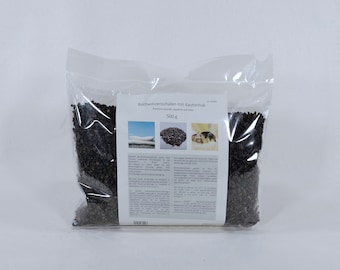 Organic buckwheat hulls impregnated with rubber, sustainable filling material for pillows and mattresses 500 g / 3 kg / 6 kg - approx. 120 g/liter