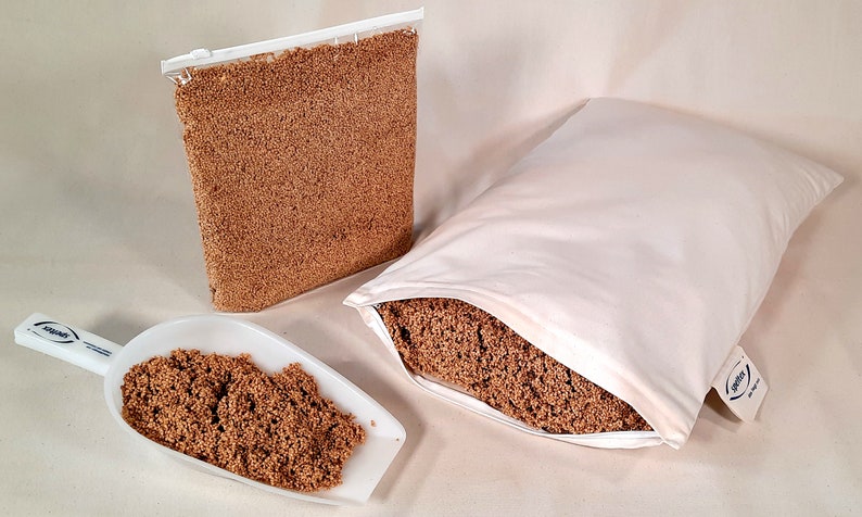 Pillows and travel pillows made from organic millet husks with rubber in three sizes image 1