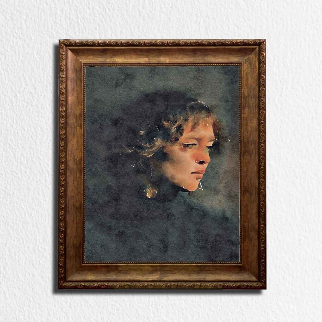 Vintage Woman Portrait Print Living Room Painting Print Bedroom Art