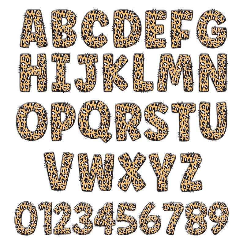Spiky R Writing Letter Leopard Doodle Letters Alphabet PNG, Animal Print Clipart, Cheetah ...