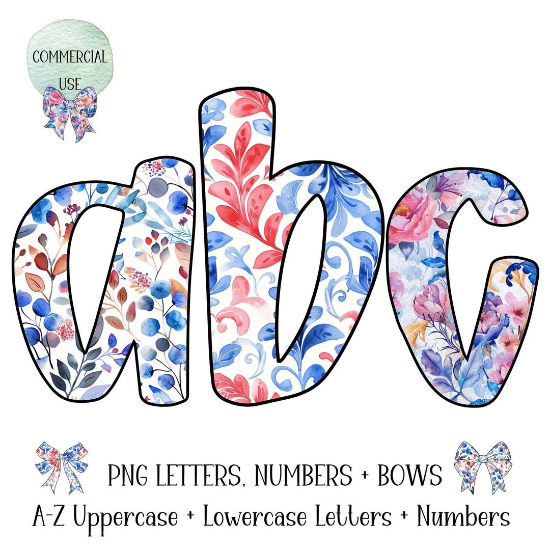 Preppy Grandmillenial Alphabet PNG, Doodle Letter, Preppy Doodle ...