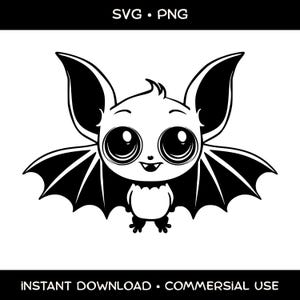 Cute Halloween Bat SVG, Bats Svg Cutting file, Bat Svg File, Cute Spooky Halloween Bat, Spooky Cute Halloween Svg, Commercial Use