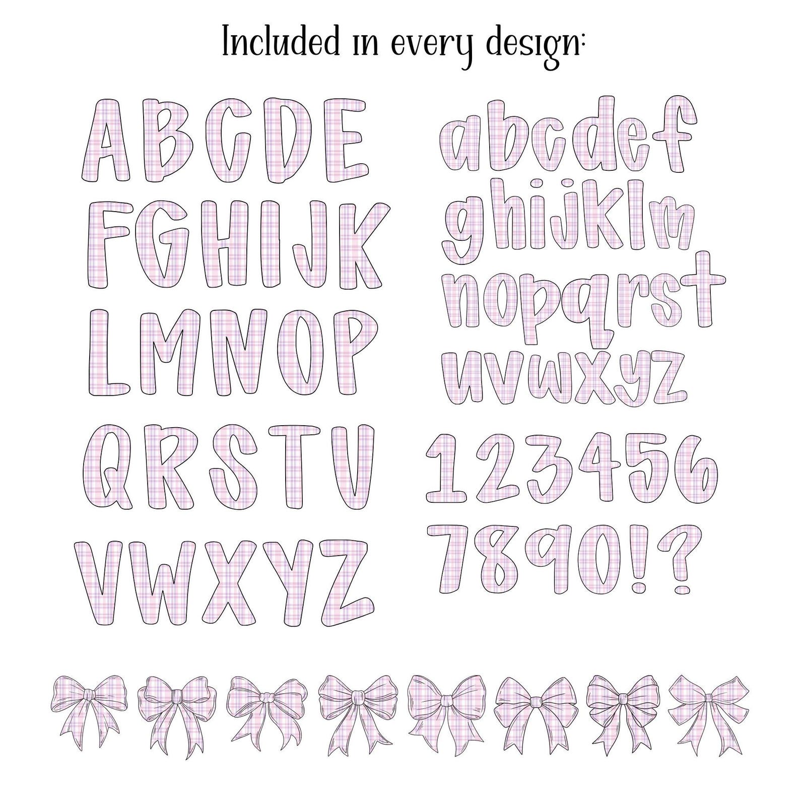 Preppy Retro Floral Alphabet PNG Bundle – 6 Grandmillenial Alphabet ...