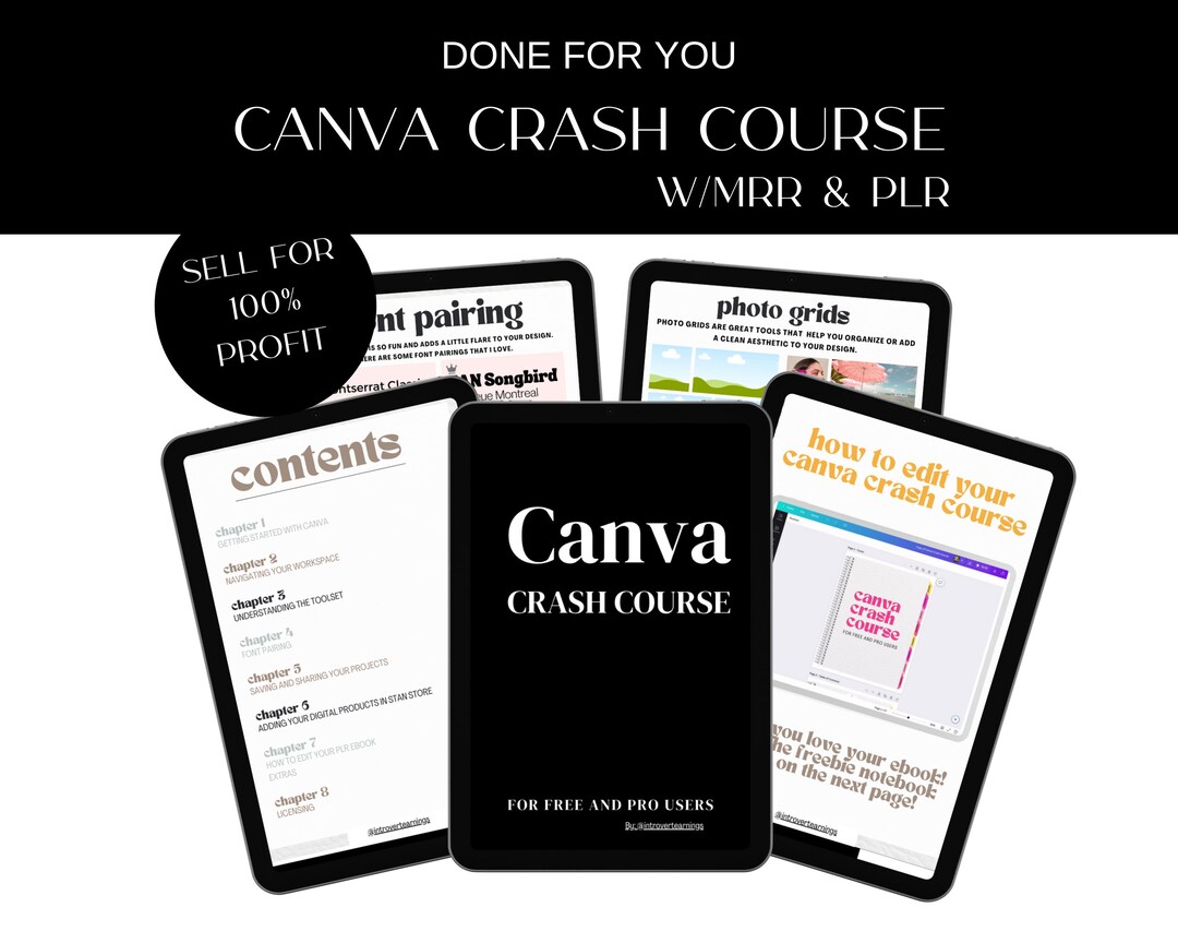 Canva Crash Course With Master Resell Right MRR and Private Label ...