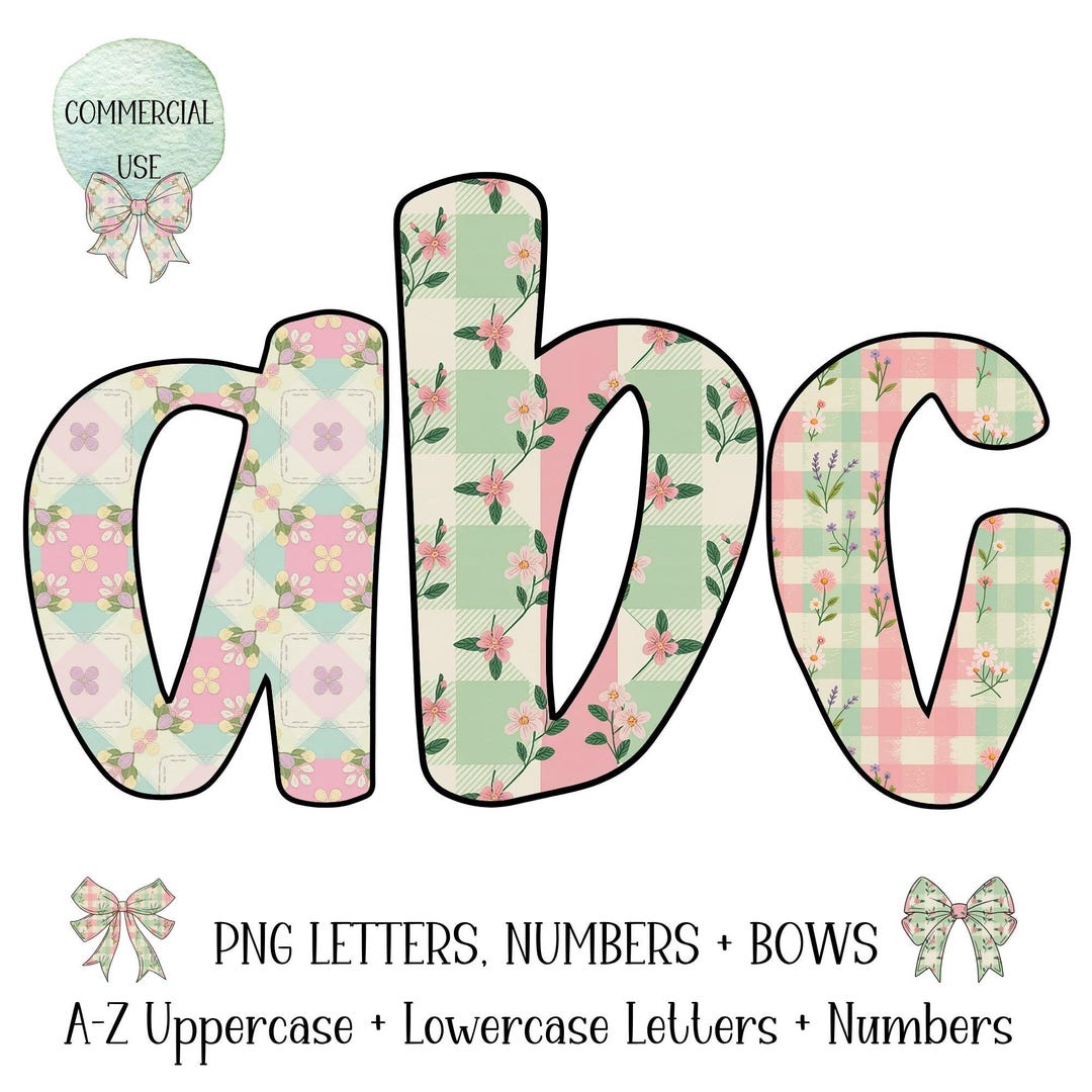Pink Floral Alphabet PNG, Watercolor Doodle Letters, Grandmillenial ...