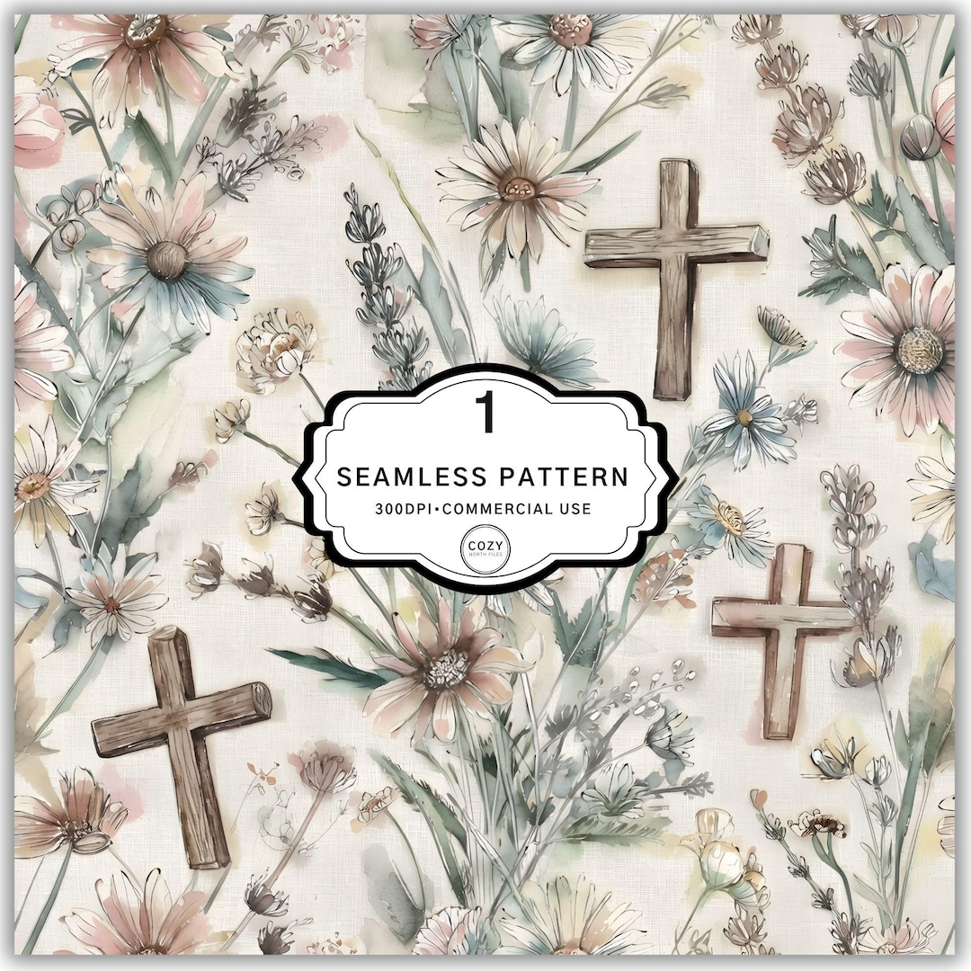Seamless Christian Pattern, Cross, Dove Olive Leaves Pattern, Faith ...