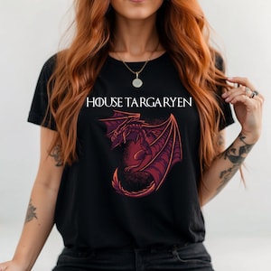 House Targaryen Shirt House of Dragon Lover Gift Fantasy Dragon Shirt Mother of Dragons Tee Flying Dragon Shirt Fantasy Dragon Book Lover