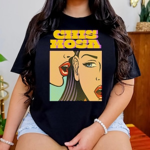 Chismosa Latein Shirt sarkastisches Comic Pop Art Shirt Lustiges Hispanic Erb Chisme T-Shirt Kurvige Mädchen Outfit Plus Größe Bekleidung Lateinische Kultur