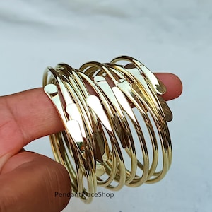 Handmade Brass Stacking Bangles - Set of 7