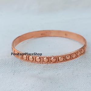 Handmade Solid Copper Bangle: Simple Copper Jewelry