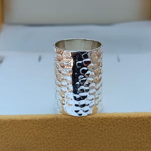 Hammered Sterling Silver Band Ring: Handmade Stacking Jewelry