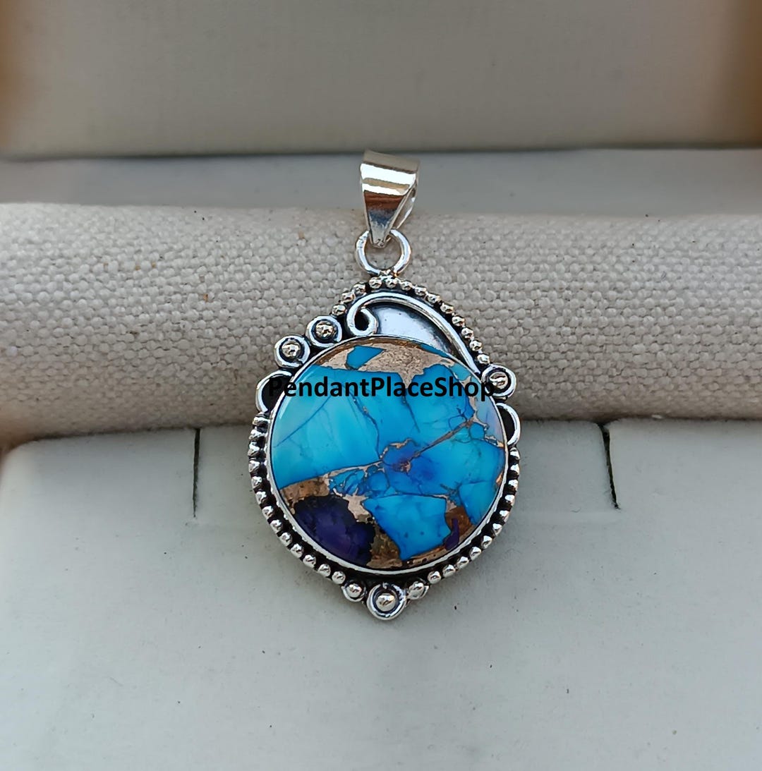 saad turquoise pendant ココペリ silver 925 saad turquoise pendant