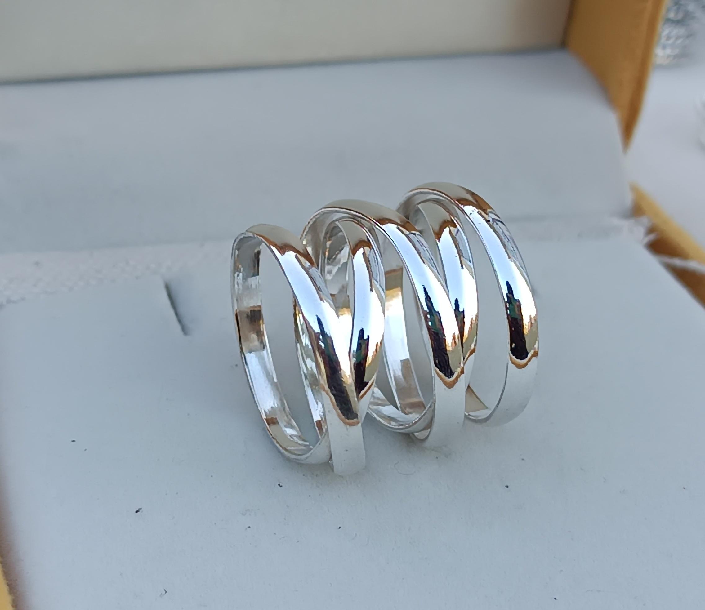 TRIADE Anello in Bronzo o Argento 925 e sfere in Rame - Materica Gioielli TRIADE Anello in Bronzo o Argento 925 e sfere in Rame - Materica Gioielli