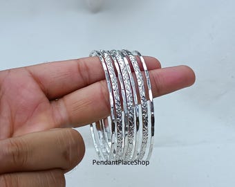 Set di bracciali in argento sterling: braccialetti impilabili Semanario