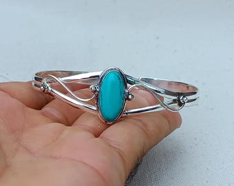 アクセサリー NAVAJO Silver Turquoise Edge Bangle アクセサリー NAVAJO Silver Turquoise Edge Bangle Navajo Sterling