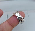 Handmade Sterling Silver 3-Band Rolling Ring, Meditation Ring