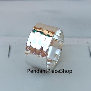 Hammered Sterling Silver Ring: Handmade Wedding Band